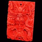 Pre-Conjured Red Dragon in Hand Carved Red Dragon Cinnabar Pendant Pre-Conjured Red Dragon in Hand Carved Red Dragon Cinnabar Pendant